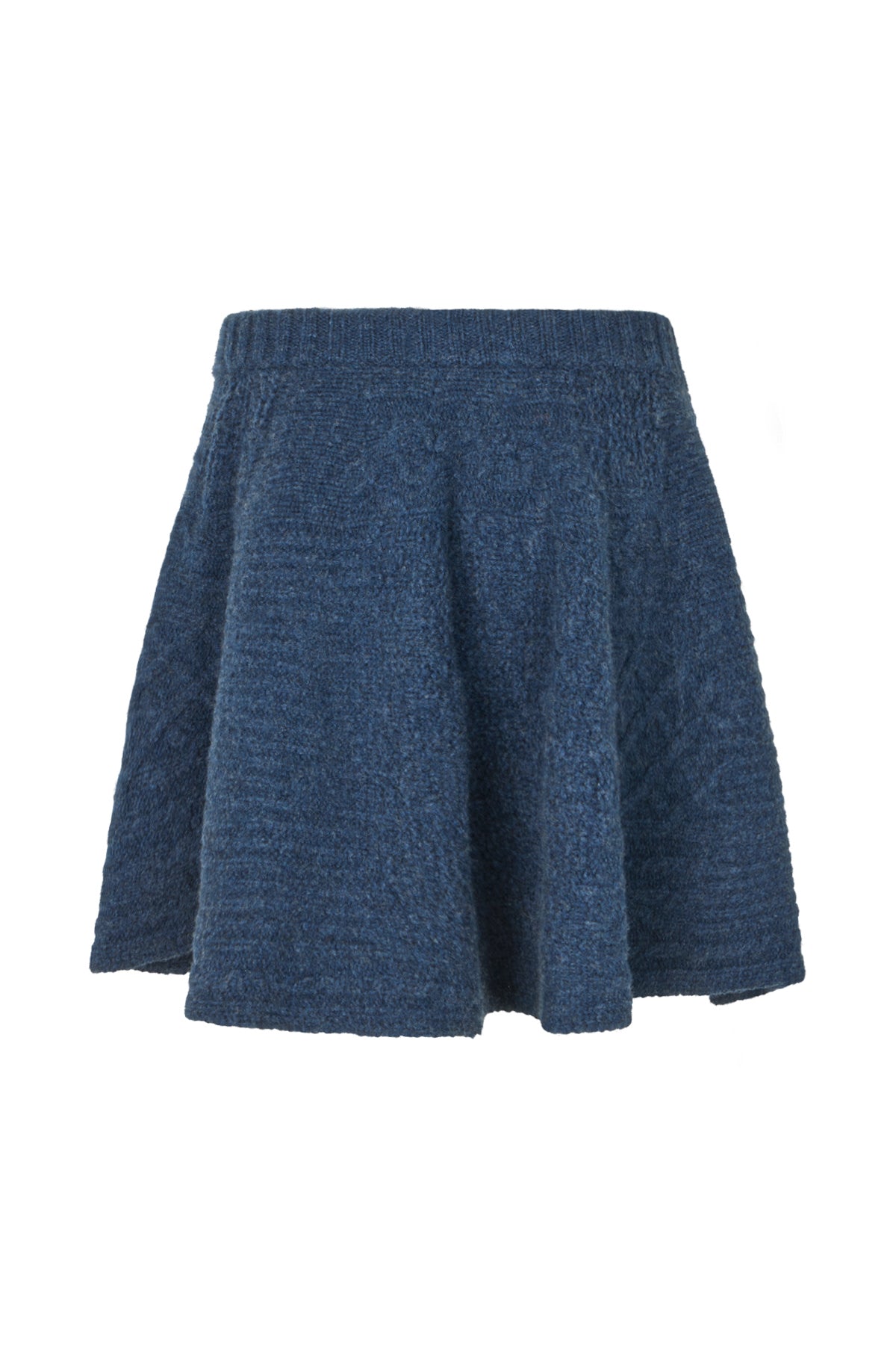 Joleen - Patchwork knit skirt I Indigo 5 - Rabens Saloner
