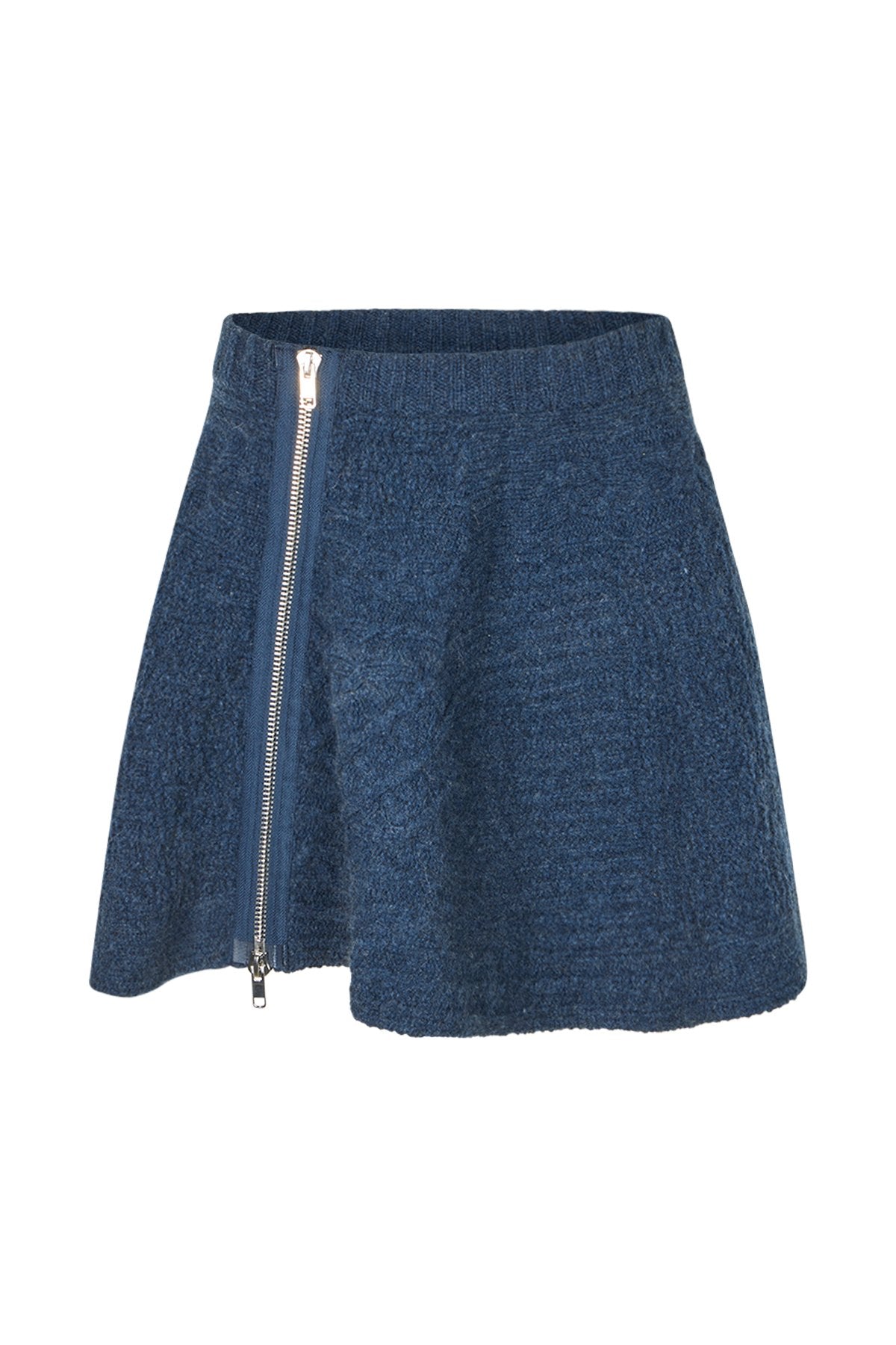 Joleen - Patchwork knit skirt I Indigo Indigo XS 4 - Rabens Saloner