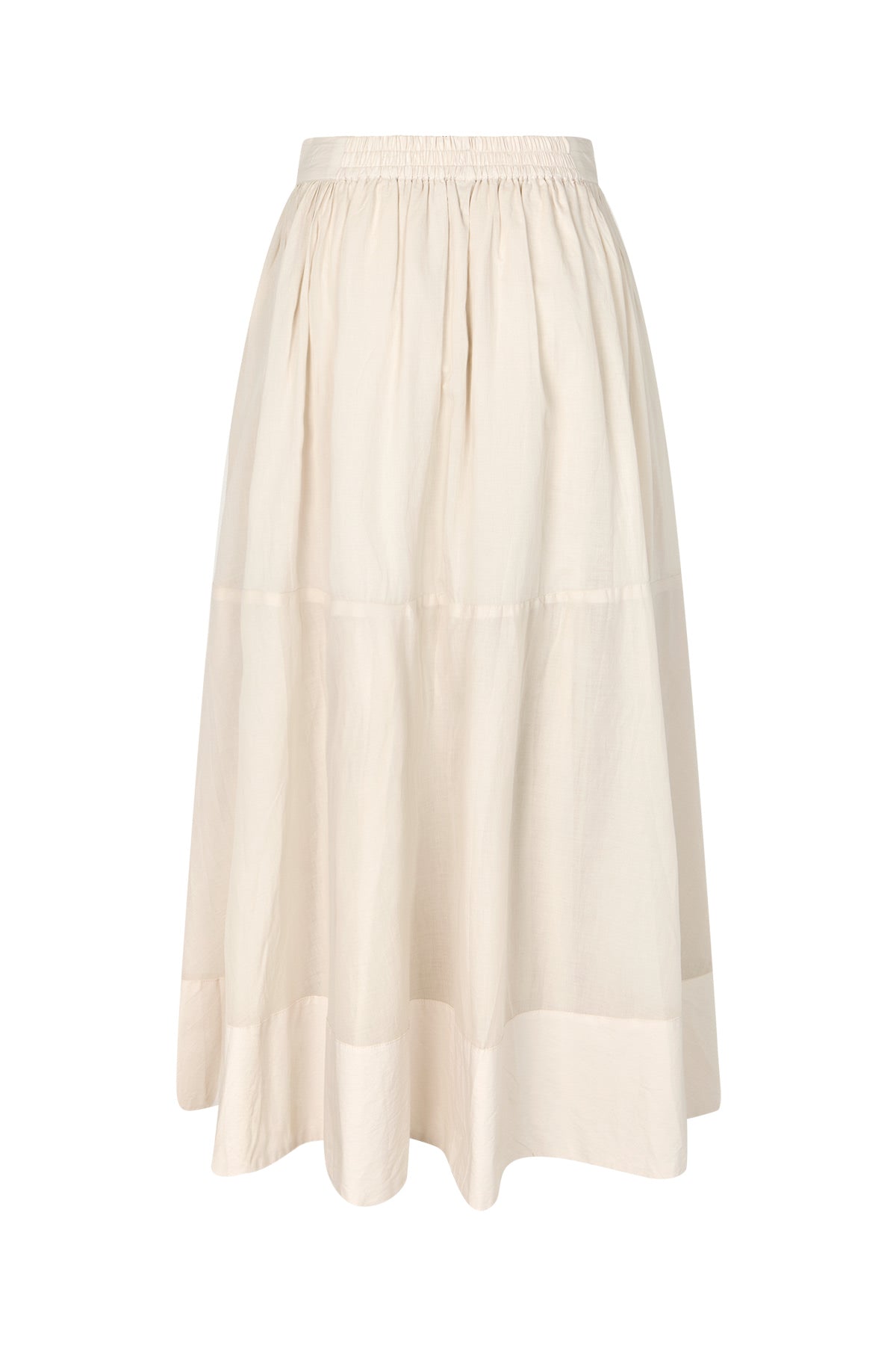 Dema - Poplin full layered skirt I Clay 6 - Rabens Saloner