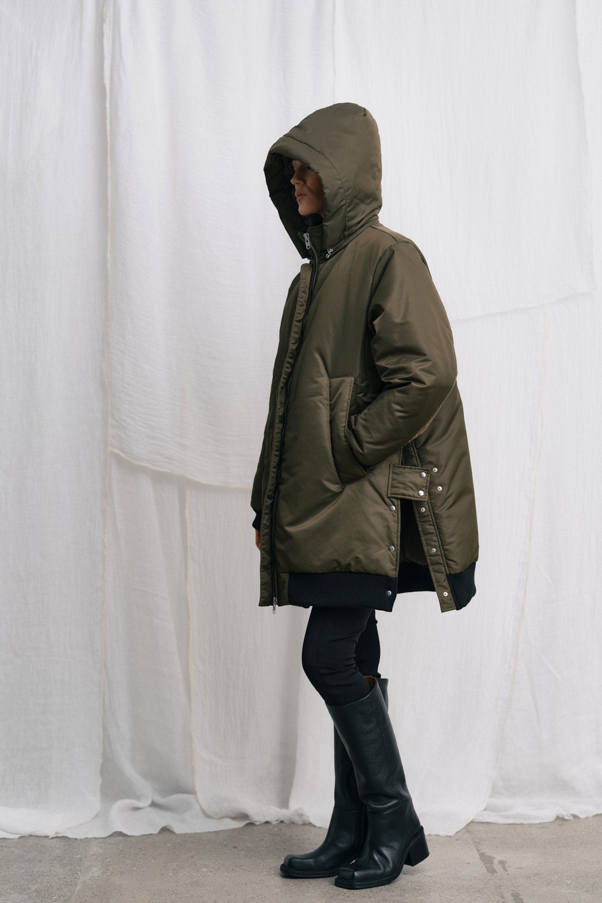 Siif - Padded tech coat I Olive night 6 - Rabens Saloner