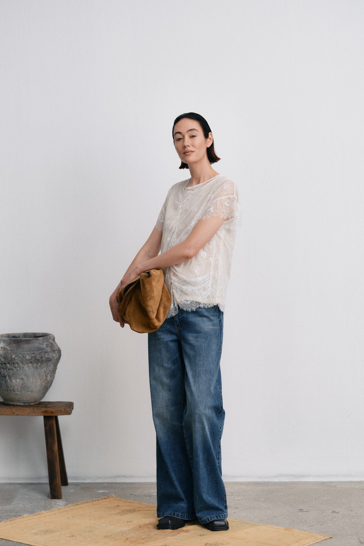 Dalia - Denim retro fit pants I Dark indigo 6 - Rabens Saloner