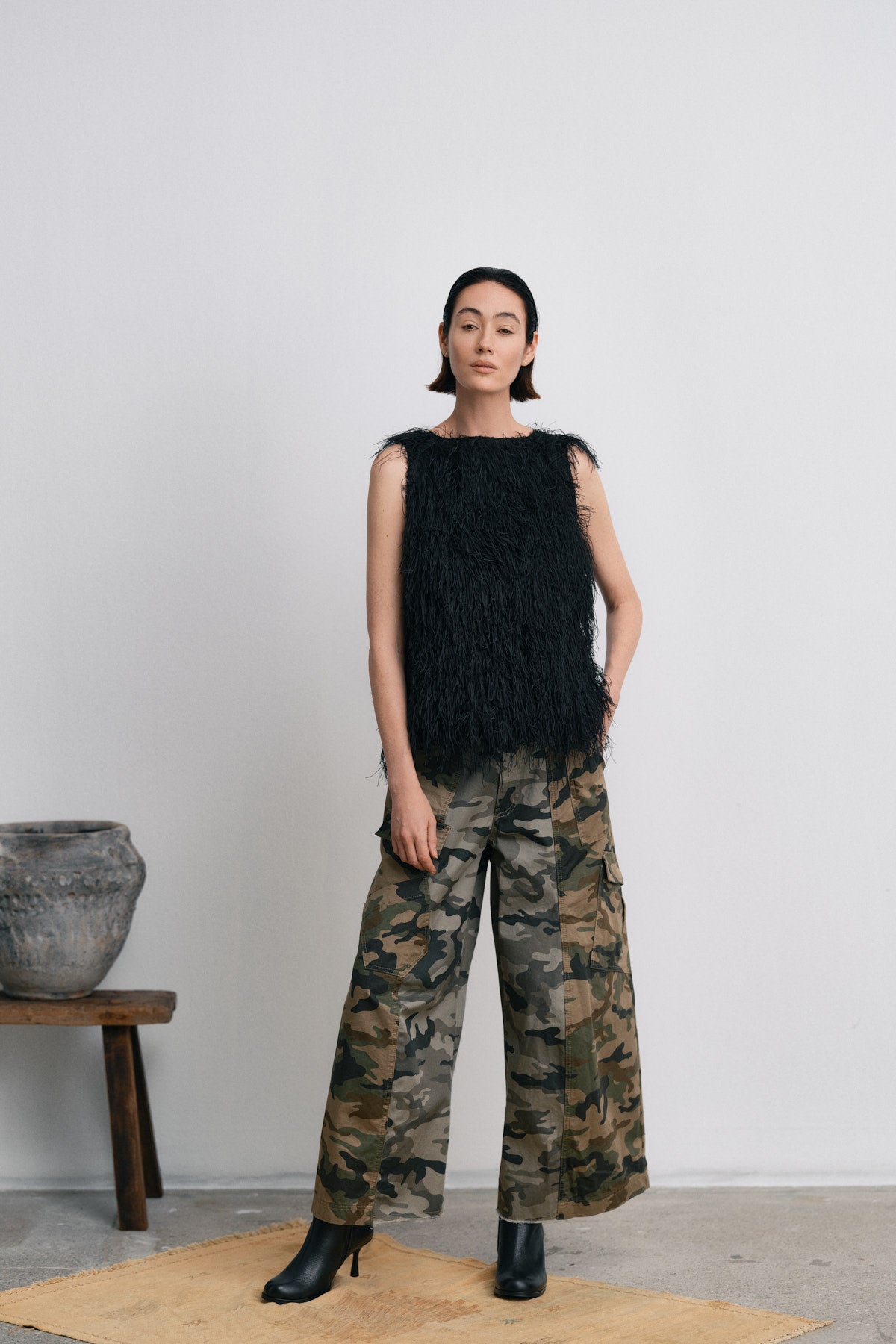 Niva - Camo patchwork pants I Camo combo 6 - Rabens Saloner