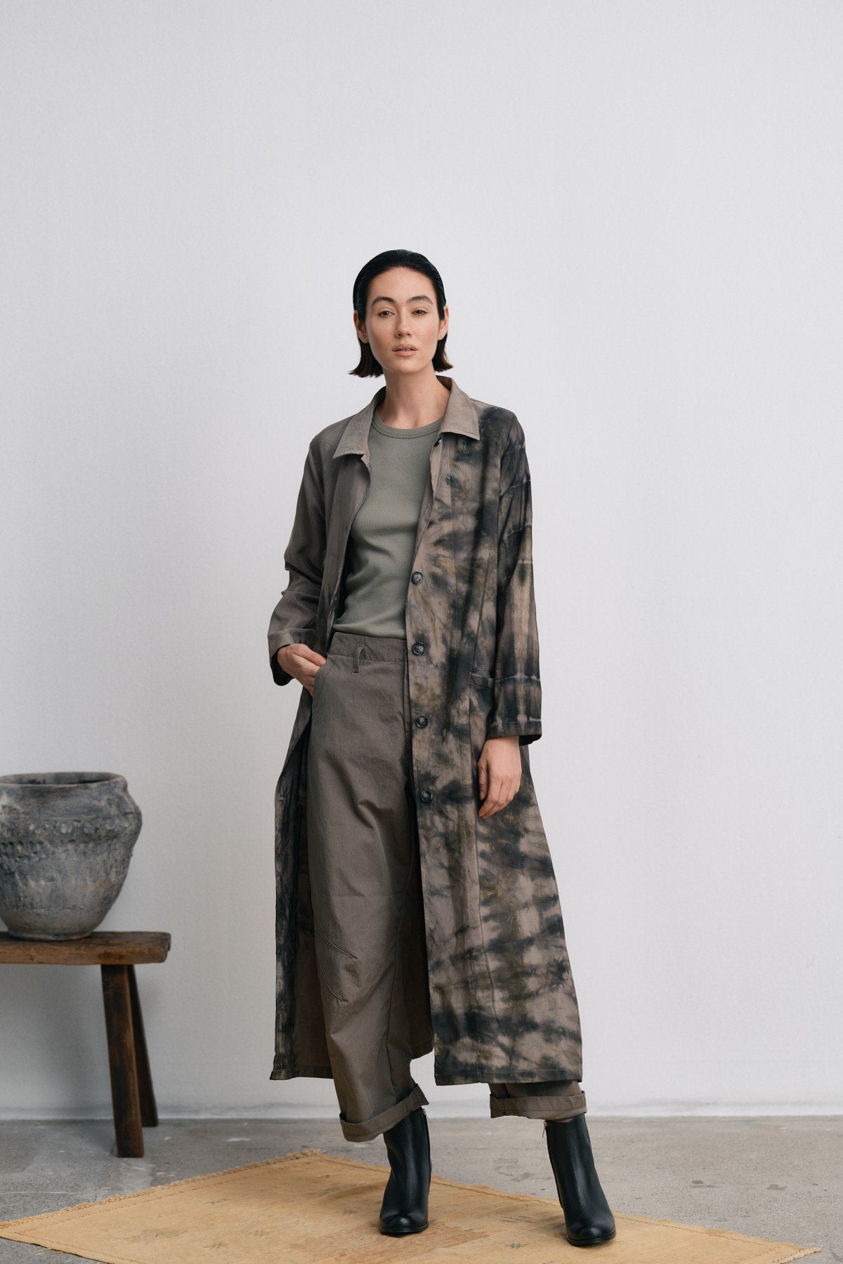 Celine - Lava long coat I Grey green combo 7 - Rabens Saloner