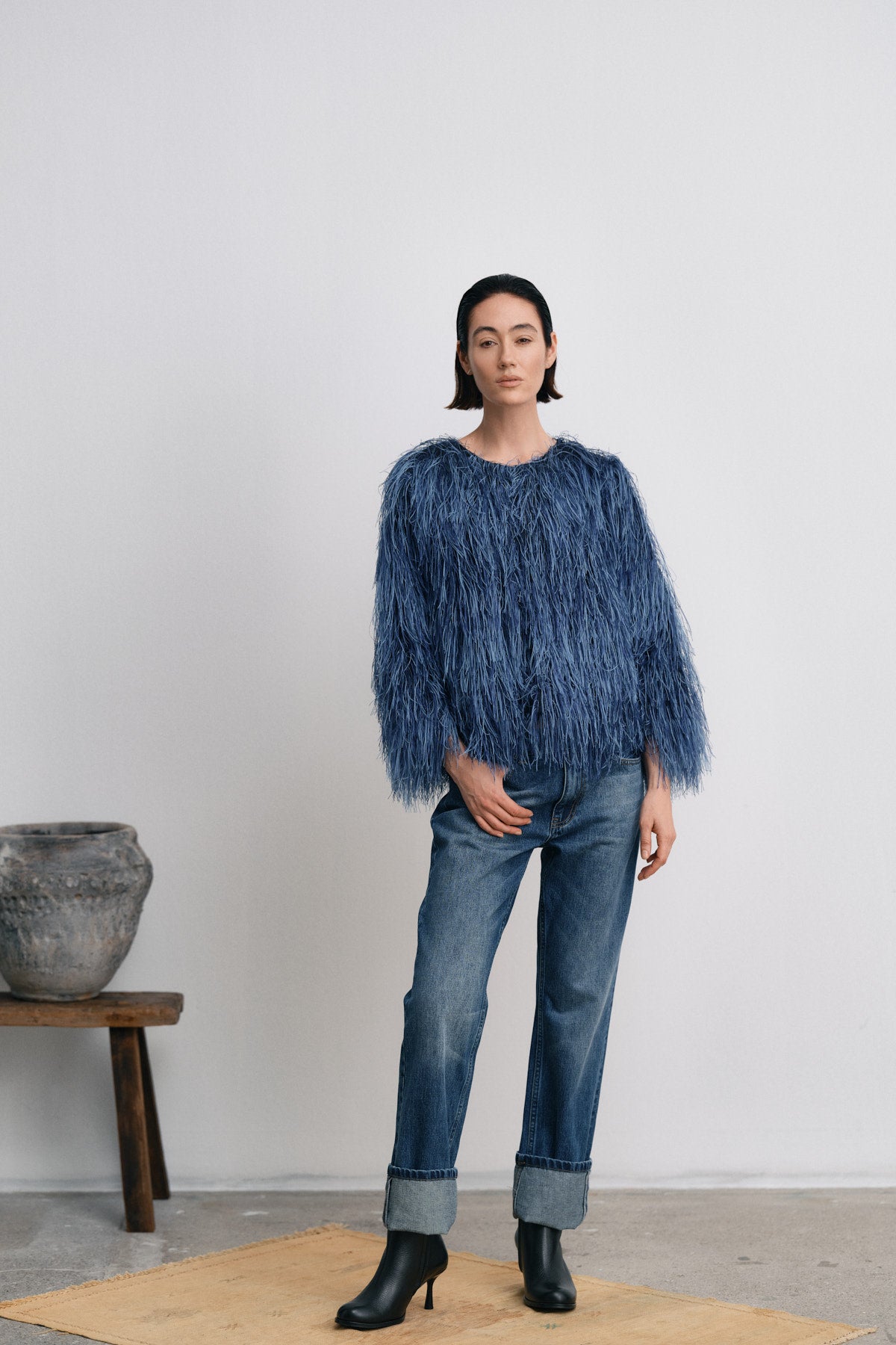 Safi- Plume blouse I PRE-ORDER I Navy Navy XS 5 - Rabens Saloner