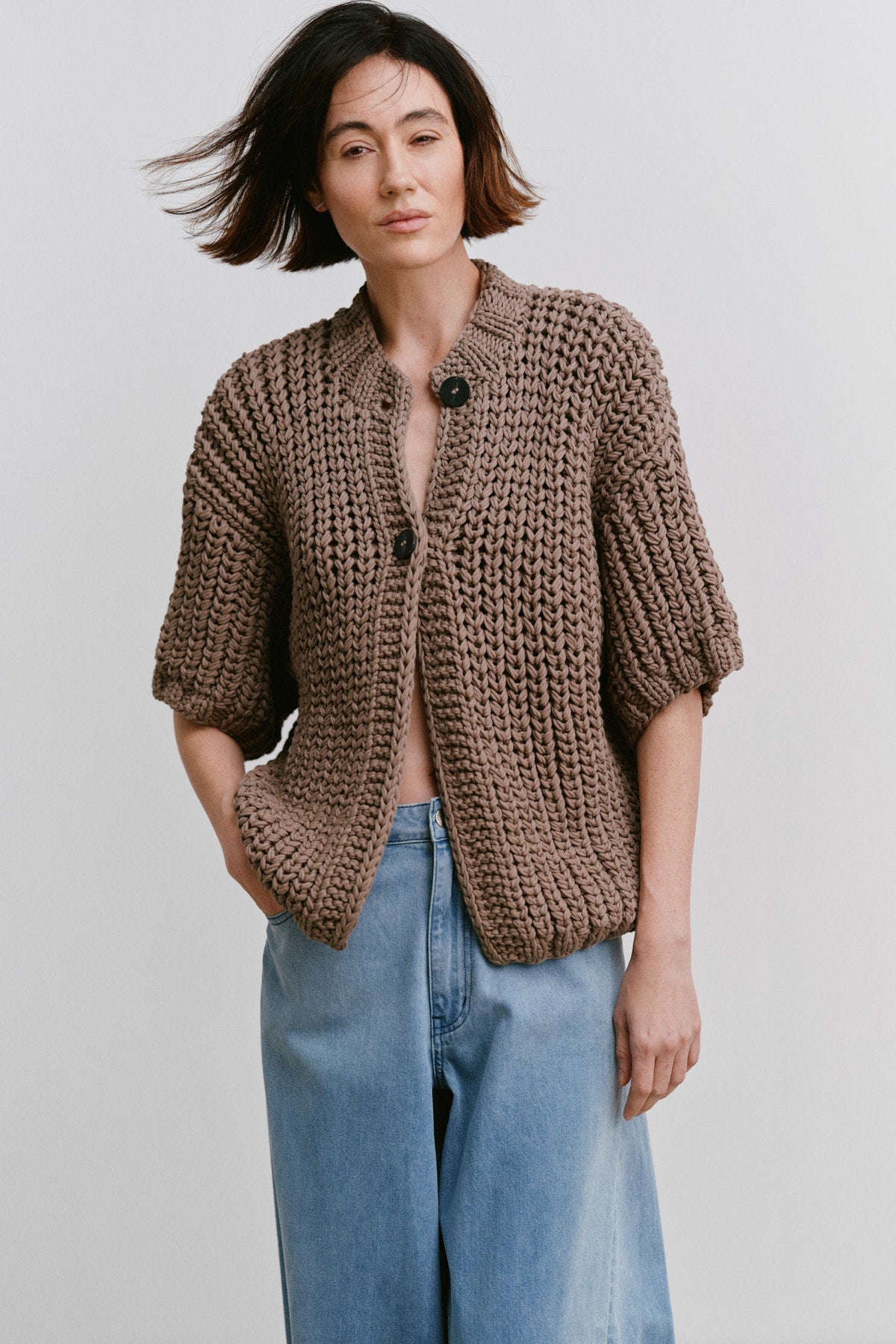 Alice - Rope knit cardigan I Blush 6 - Rabens Saloner