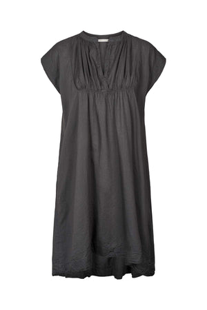 Lotti - Cotton short dress I Dark slate Dark slate XS  3 - Rabens Saloner