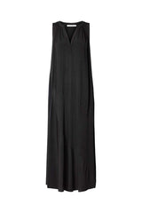 Chili - Sandwashed long placket dress I Black Black XS  3 - Rabens Saloner