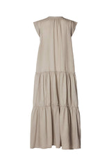 Lorita - Cotton tiered long dress I Pearl grey    4 - Rabens Saloner