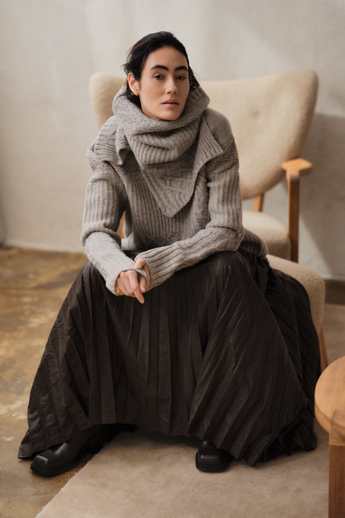 Simonia - Pleats skirt I French toast 12 - Rabens Saloner