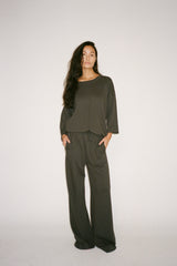 Calla - Light stretch relaxed pants I Faded black 1 - Rabens Saloner