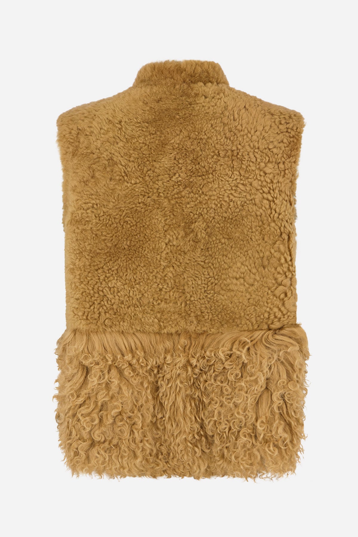 Channe - Shearling vest I Camel 5 - Rabens Saloner
