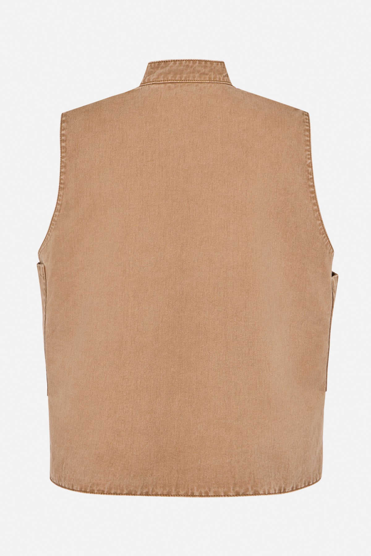 Beena - Canvas vest I Washed tobacco 6 - Rabens Saloner