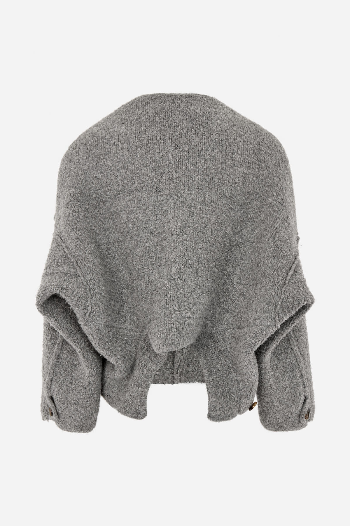 Emel - Sheep knit reverse jacket I Grey melange 6 - Rabens Saloner