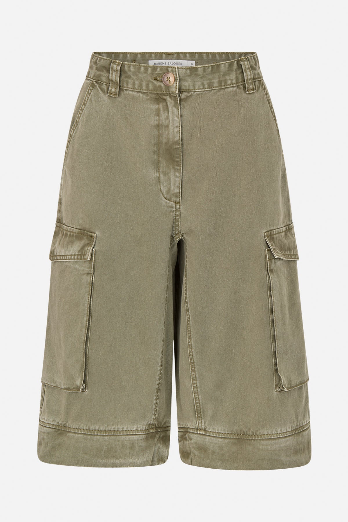 Frema - Canvas cargo pants I Washed sage 7 - Rabens Saloner