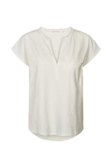 Blanca - Vintage cotton cap sleeve top I Chalk Chalk XS  3 - Rabens Saloner