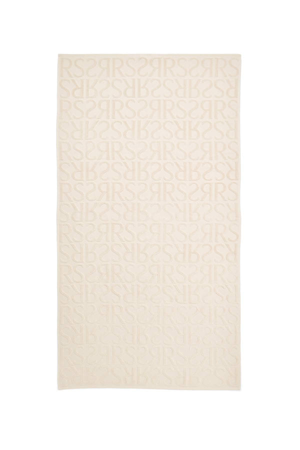 Monogram beach towel - Beach towel 100x180 cm I Ivory Ivory 100x180cm 1 - Rabens Saloner