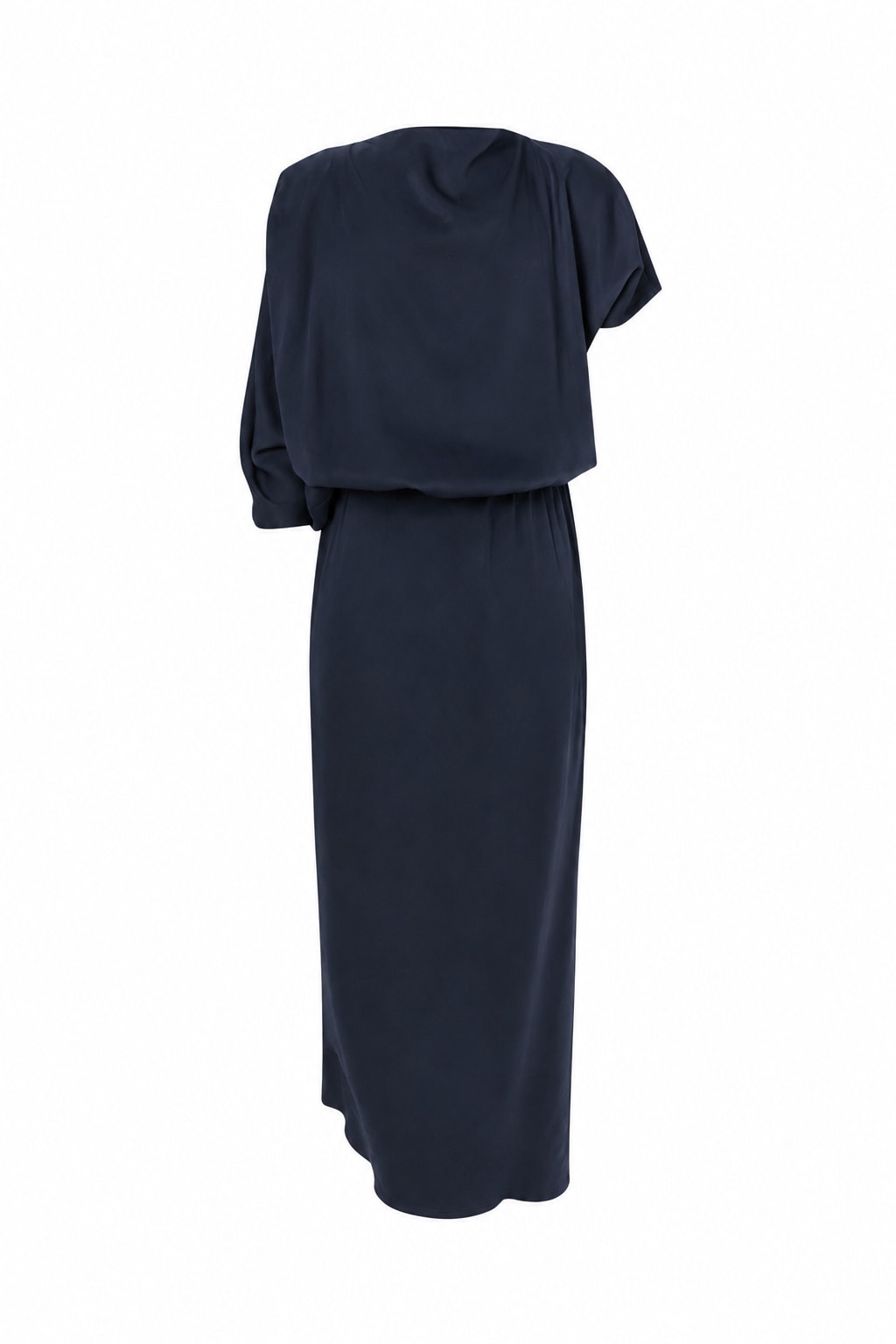 Mila - Ripple drape dress I Dark Blue Dark Blue XS 6 - Rabens Saloner