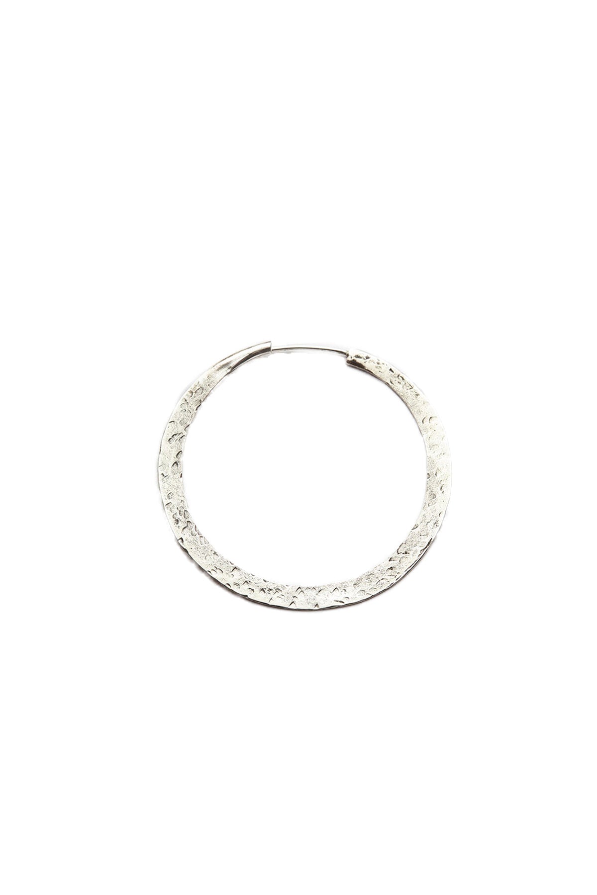 Nafsu - Silver hammered hoops S I Silver Silver 4 - Rabens Saloner
