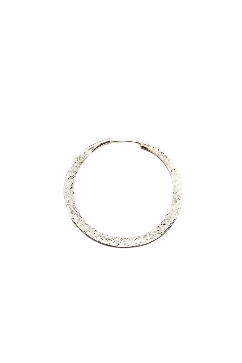 Nafsu - Silver hammered hoops S I Silver Silver 4 - Rabens Saloner