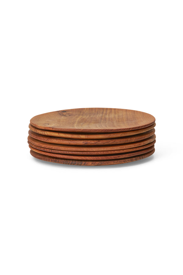 Wooden Plate - Plate 30 cm I Brown Wood    1 - Rabens Saloner