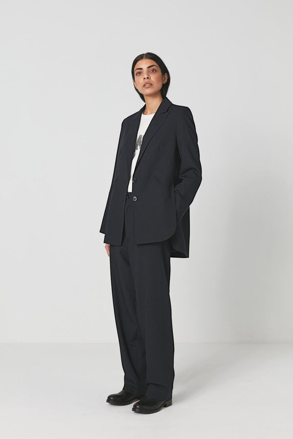 Carly - Impeccable pant I Navy pinnstripe    2 - Rabens Saloner