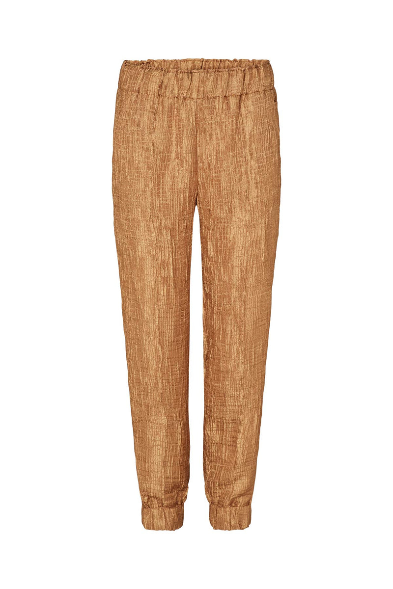 Francine - Trellis jacquard casual pants I Hazelnut Hazelnut XS  1 - Rabens Saloner