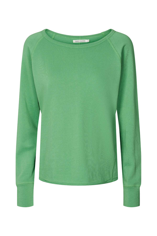 Nemi - Light stretch long sleeve top I Vivid green 1 - Rabens Saloner