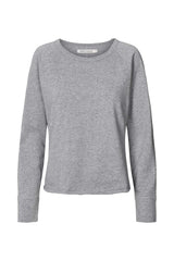 Nemi - Light stretch long sleeve top I Grey melange 3 - Rabens Saloner