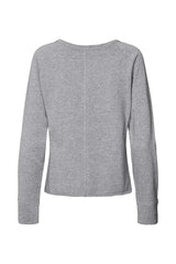 Nemi - Light stretch long sleeve top I Grey melange 4 - Rabens Saloner