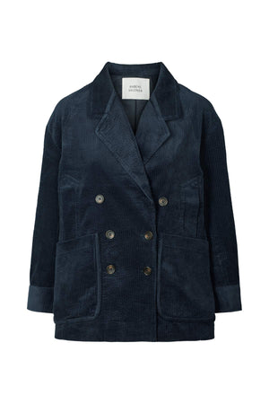 Carmeline - Corduroy jacket I Dark navy Dark navy XS  1 - Rabens Saloner