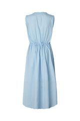 Vilde - Cotton drawstring dress I Blue