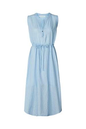Vilde - Cotton drawstring dress I Blue Blue XS  4 - Rabens Saloner