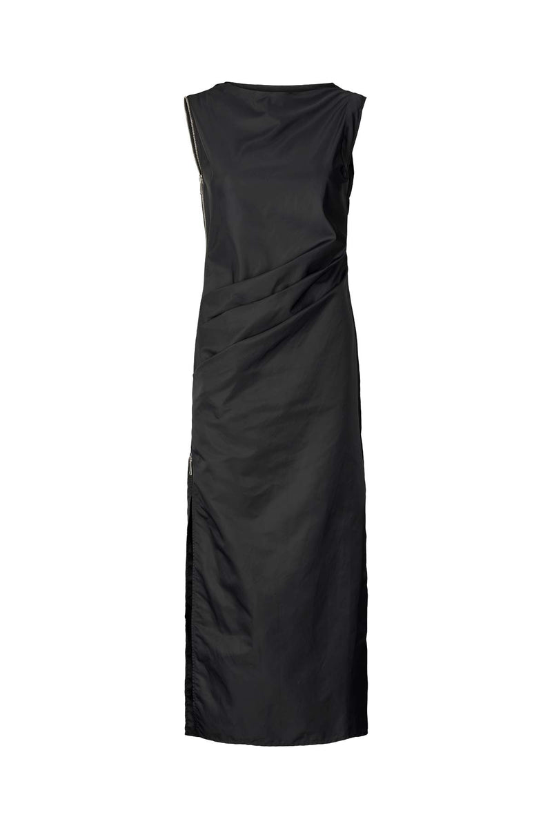 Alita - Nylon zipper dress I Caviar Black