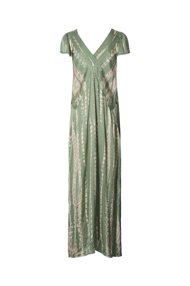 Wilhelmina - Bamboo cap slv. dress I Mist combo