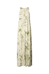 Ian - Fracture long dress I Olive chalk combo