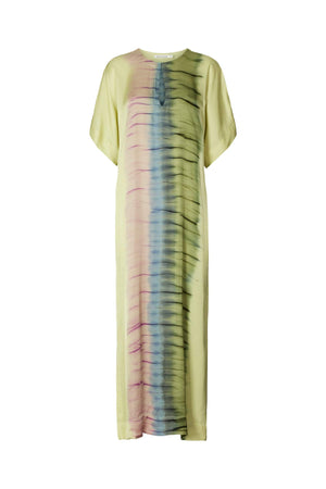 Maha - Macaw colomn dress I Lime combo