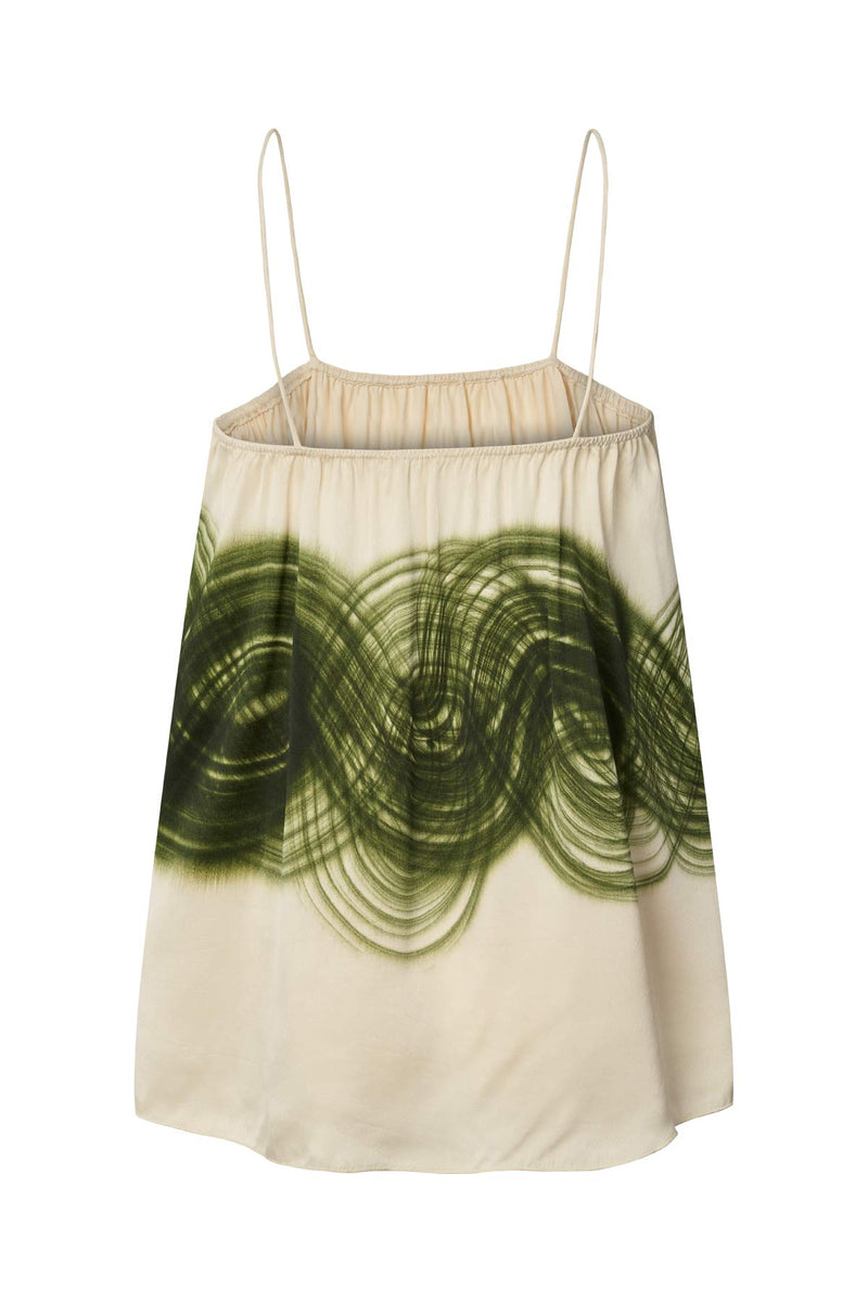 Magny - Swirl string elastic cami I Olive chalk combo