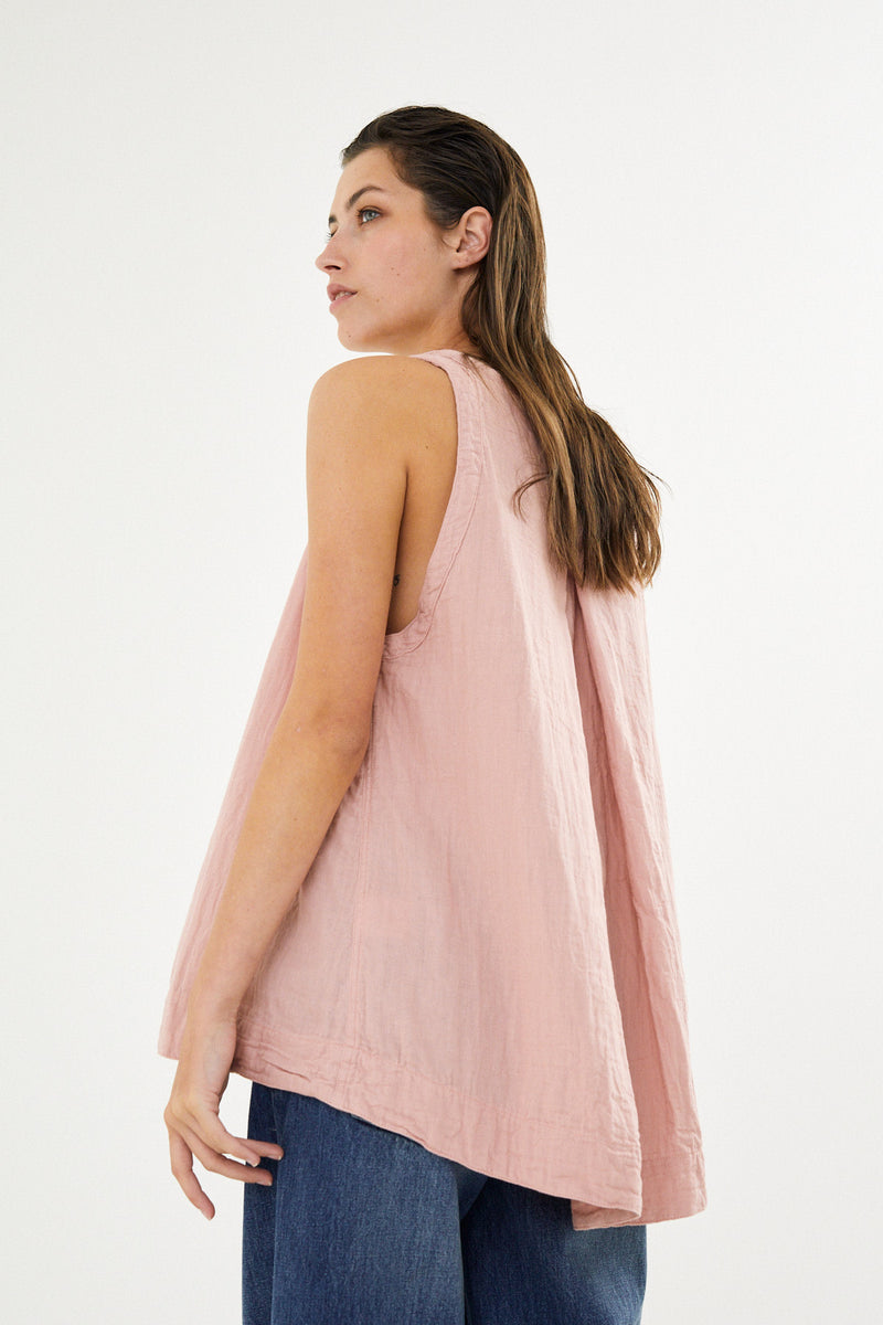 Ljuba - Cotton double tank top I Nude rose 4 - Rabens Saloner