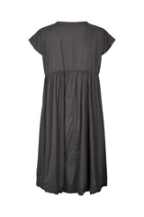 Lotti - Cotton short dress I Dark slate 4 - Rabens Saloner