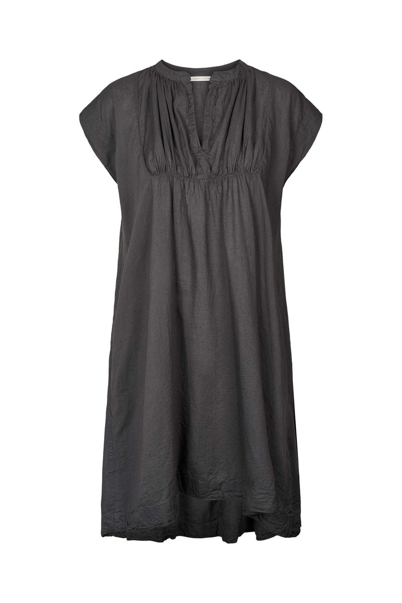 Lotti - Cotton short dress I Dark slate Dark slate XS 3 - Rabens Saloner