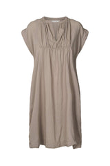 Lotti - Cotton short dress I Pearl grey Pearl grey XS 1 - Rabens Saloner