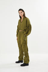 Isobel - Parachute cropped jacket I Army 3 - Rabens Saloner