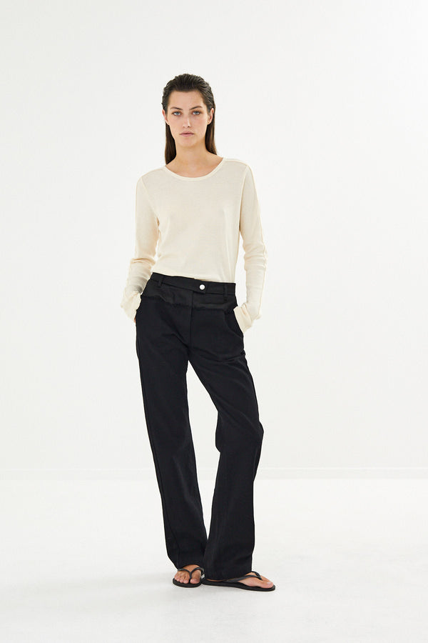 Pawa - Duo canvas pant I Black 4 - Rabens Saloner