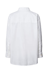 Lorna - Poplin bib front shirt I White    2 - Rabens Saloner