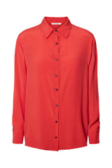 Rosali - Sandwashed men's shirt I Red Red XS 1 - Rabens Saloner