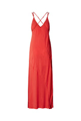 Madigan - Sandwashed strap dress I Red 2 - Rabens Saloner