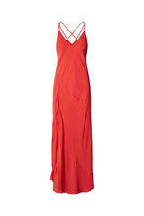 Madigan - Sandwashed strap dress I Red Red XS 1 - Rabens Saloner