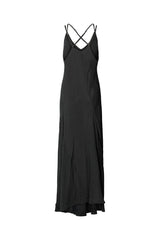 Madigan - Sandwashed strap dress I Black Black XS 1 - Rabens Saloner