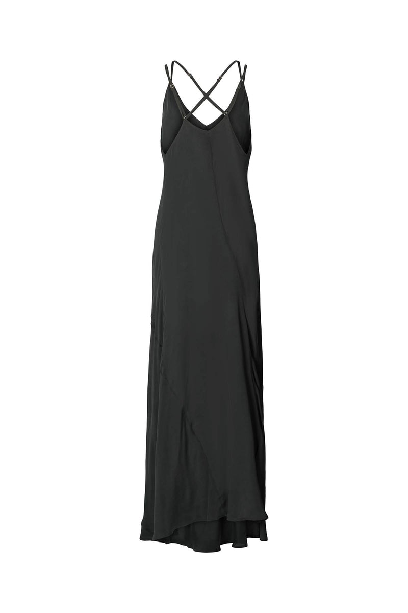 Madigan - Sandwashed strap dress I Black    2 - Rabens Saloner