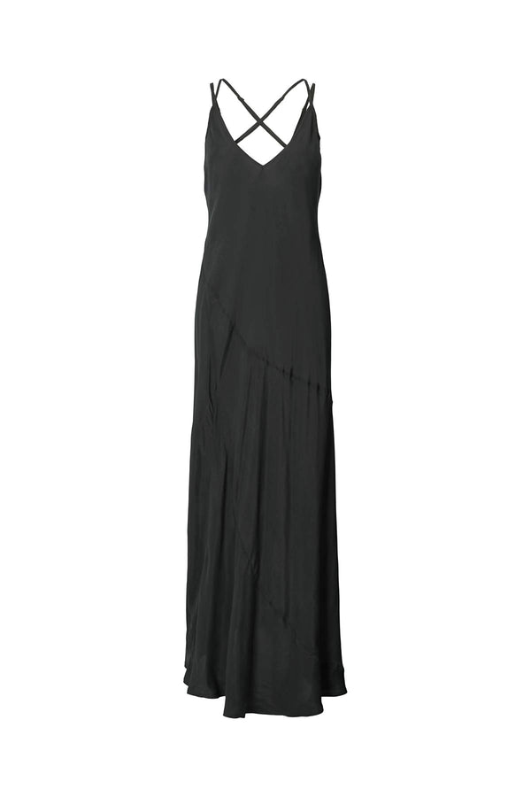 Madigan - Sandwashed strap dress I Black Black XS  1 - Rabens Saloner
